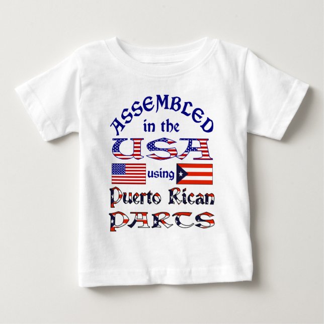 Camiseta De Bebé Frente de partes puertorriqueñas (Anverso)