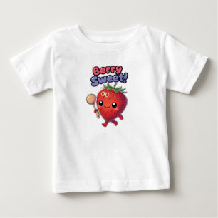 Camiseta De Bebé Fresa Adorable con Maraca y 'Dulce de Fruta'