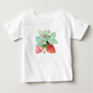 Camiseta De Bebé Fresa, baya, rojo, fresco, maduro, dulce, comida,