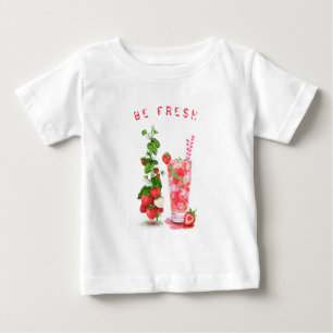 Camiseta De Bebé Fresa Bebé Camiseta Jugo Guay Beber Fruta