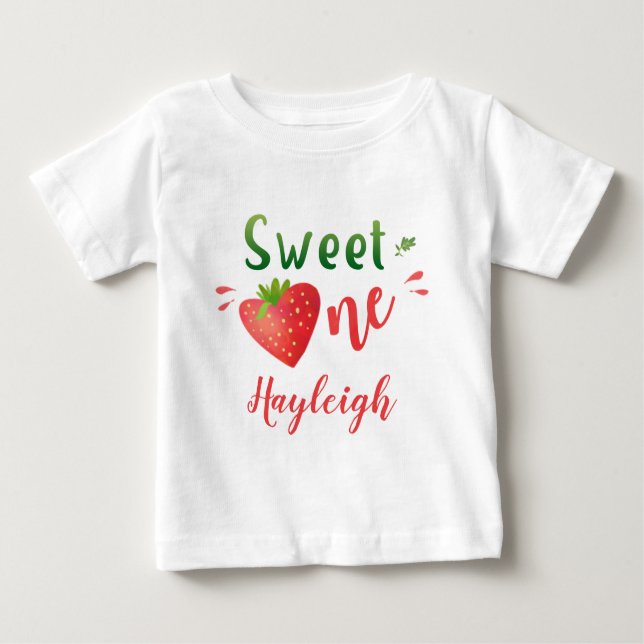 Camiseta de bebe fresa Camiseta Berry dulce una ca (Anverso)