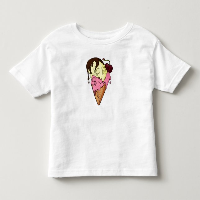 Camiseta De Bebé Fresa dulce mortal y helado de cráneo bananero (Anverso)