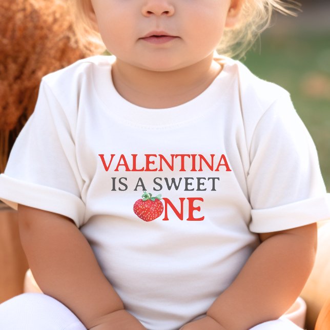 Camiseta De Bebé Fresa Dulce Uno Cumpleaños Primero 1er (Subido por el creador)