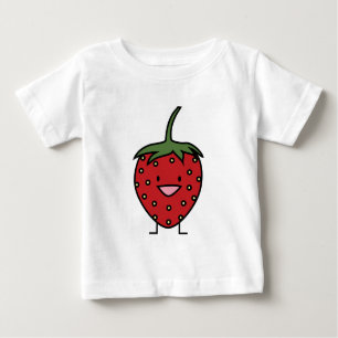 Camiseta De Bebé Fresa feliz