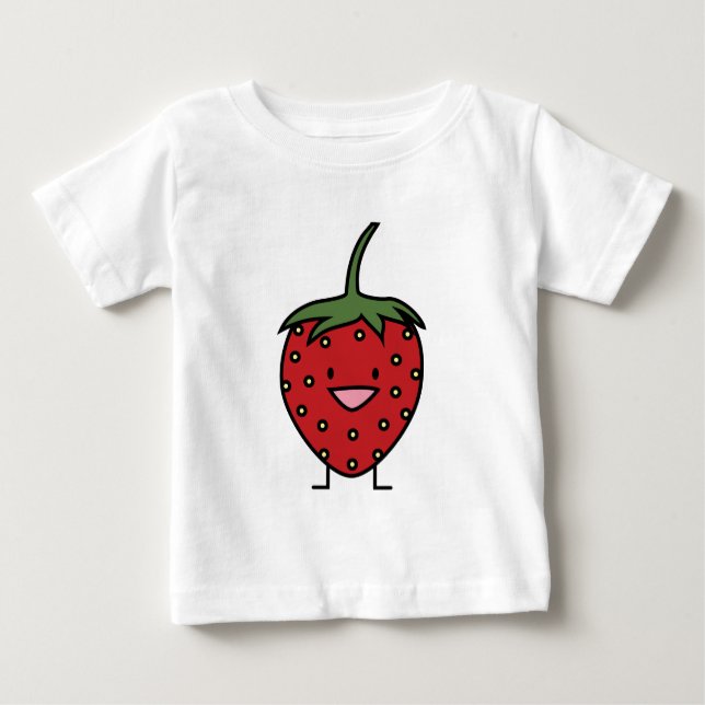 Camiseta De Bebé Fresa feliz (Anverso)