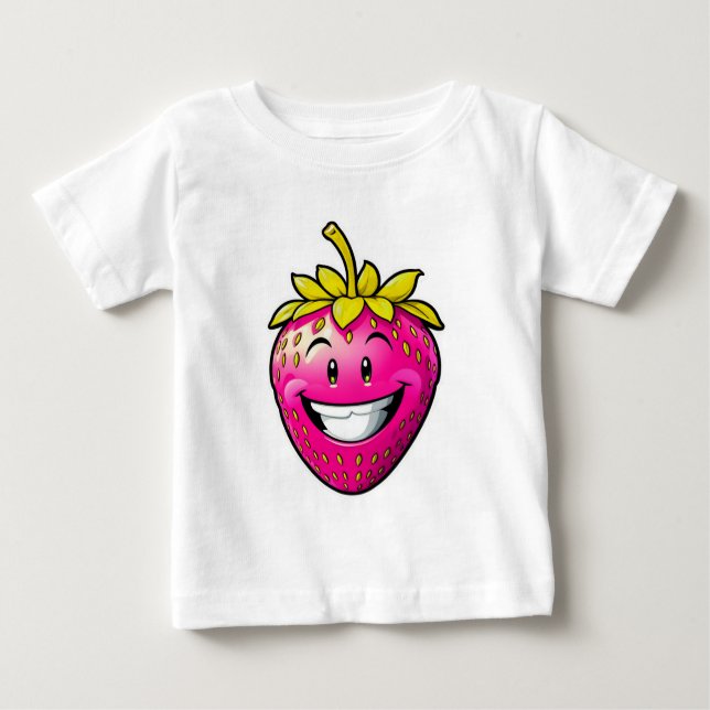 Camiseta De Bebé Fresa rosa (Anverso)
