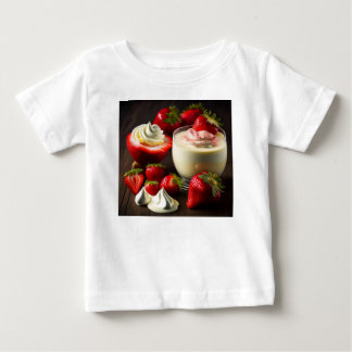 Camiseta De Bebé Fresas con yogur