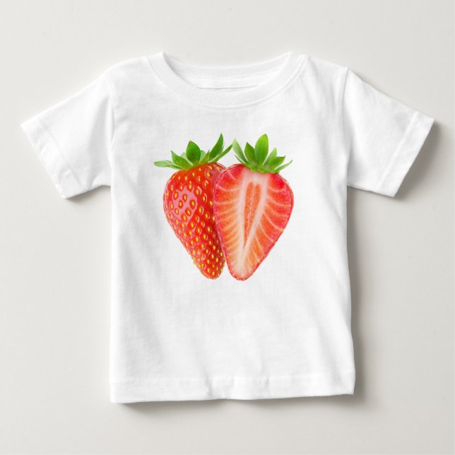 Camiseta De Bebé Fresas cortadas (Anverso)