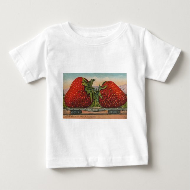 Camiseta De Bebé Fresas Gigante Fruto de la Antigüedad (Anverso)