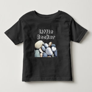 Camiseta De Bebé Fresco poco guijarro de encargo Ston del texto del