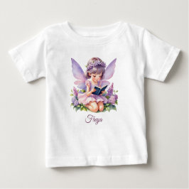 Camiseta De Bebé Freya Lilac Fairy Personalized Baby T-Shirt