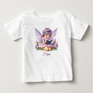 Camiseta De Bebé Freya Lilac Fairy Personalized Baby T-Shirt