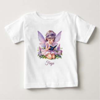 Camiseta De Bebé Freya Lilac Fairy Personalized Baby T-Shirt