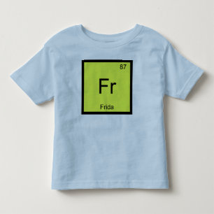 Camiseta De Bebé Frida Nombre Elemento Químico Tabla Periódica