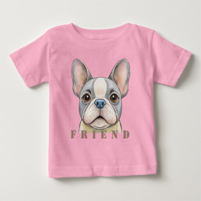 Camiseta De Bebé Friend Bulldog (Anverso)