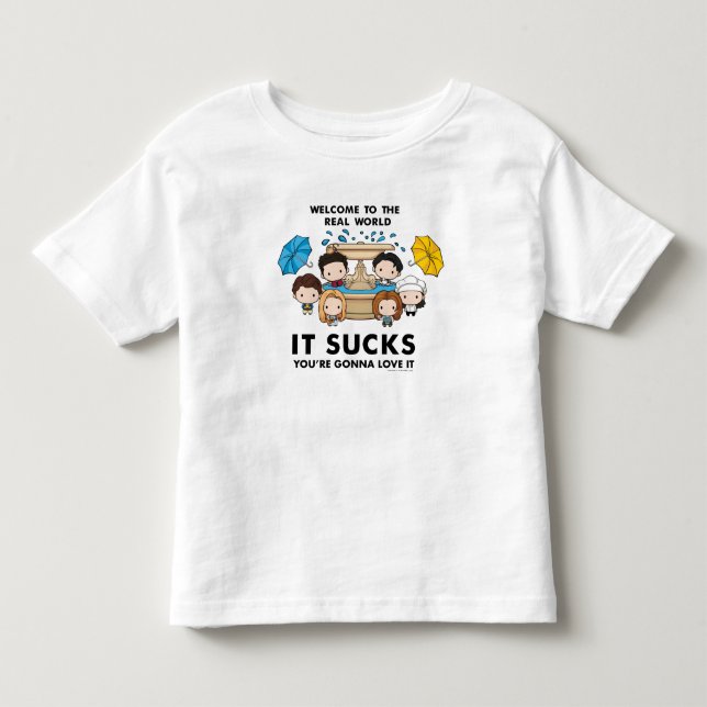 Camiseta De Bebé FRIENDS™ | Bienvenido al Mundo Real Chibi (Anverso)