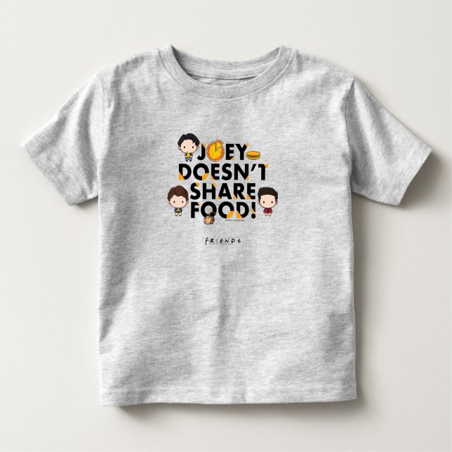 Camiseta De Bebé FRIENDS™ | Joey Doesn't Share Food Chibi (Anverso)