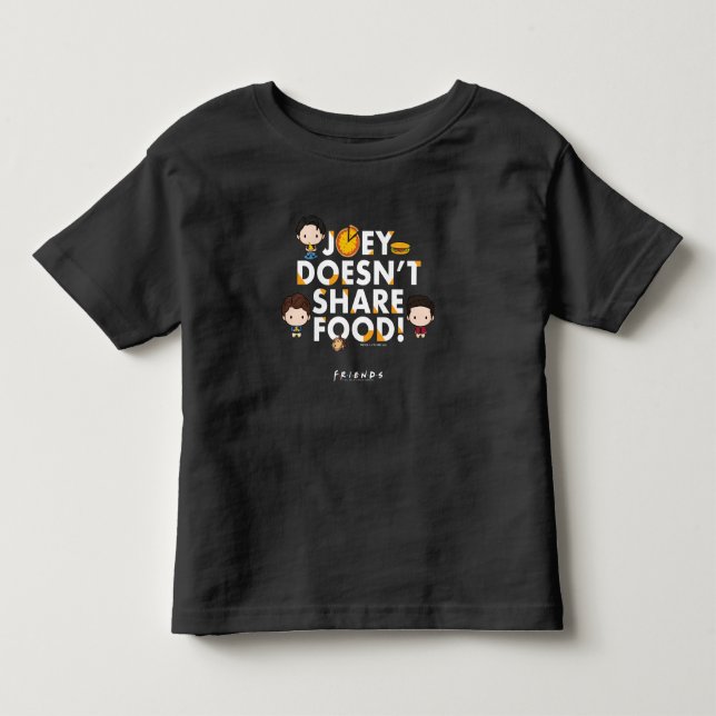 Camiseta De Bebé FRIENDS™ | Joey No Comparte Comida Chibi (Anverso)