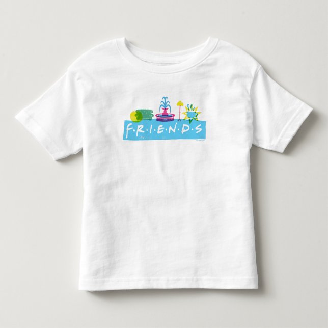 Camiseta De Bebé FRIENDS™ | Logotipo con iconos (Anverso)