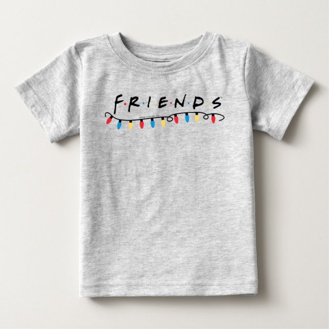 Camiseta De Bebé FRIENDS™ | Luces de Navidad Logo (Anverso)
