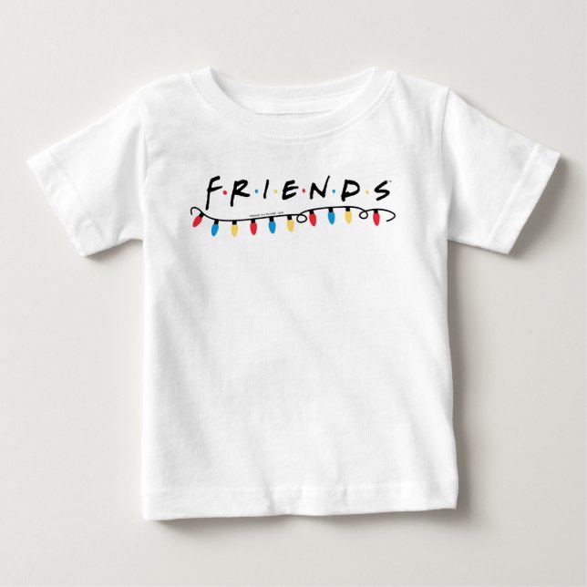 Camiseta De Bebé FRIENDS™ | Luces de Navidad Logo (Anverso)