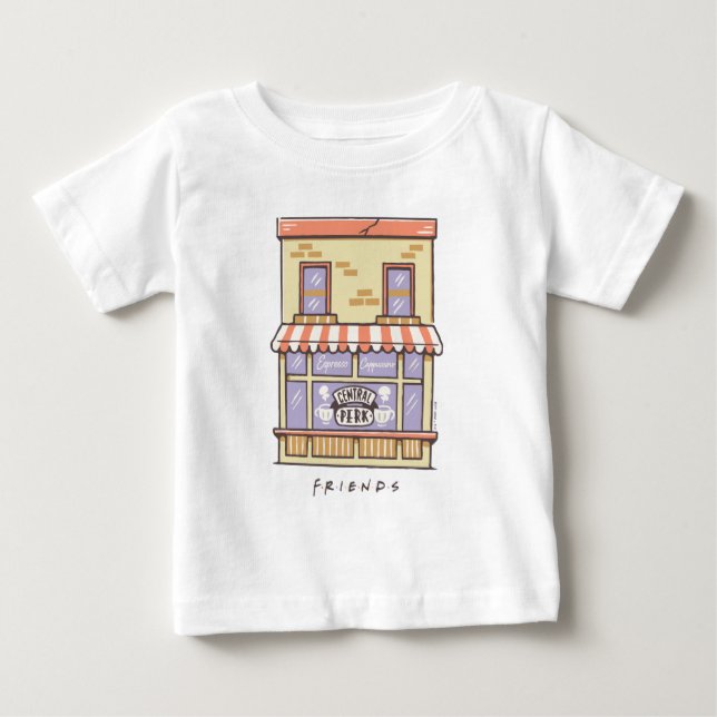 Camiseta De Bebé FRIENDS™ | Tienda de Café de Dibujos Animados Cent (Anverso)