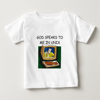 Camiseta De Bebé friki del ordenador de unix