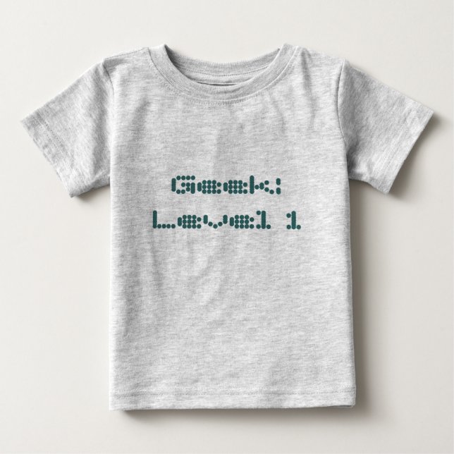 Camiseta De Bebé Friki: Nivel 1 (Anverso)