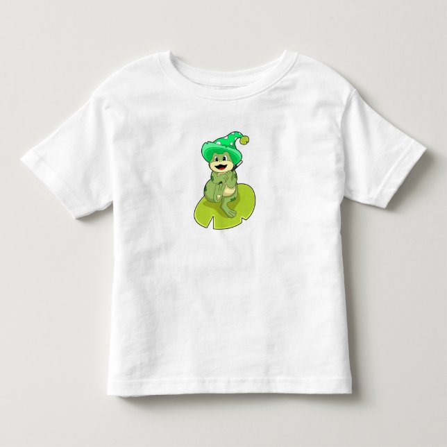Camiseta De Bebé Frog as Wizard con varita mágica (Anverso)