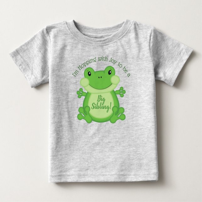 Camiseta De Bebé Frog Baby Shower Green (Anverso)