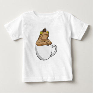 Camiseta De Bebé Frog Coffee frijol