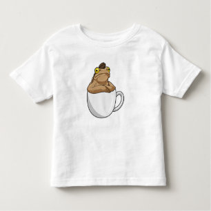 Camiseta De Bebé Frog Coffee frijol