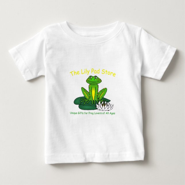 Camiseta De Bebé Frog on a Lily Pad White Toddler T-Shirt (Anverso)