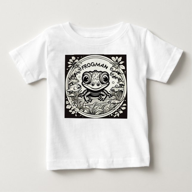 Camiseta De Bebé Frogman Happy Baby T-Shirt (Anverso)