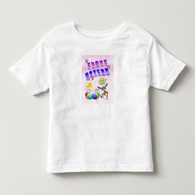 Camiseta De Bebé Frohe Ostern (Anverso)