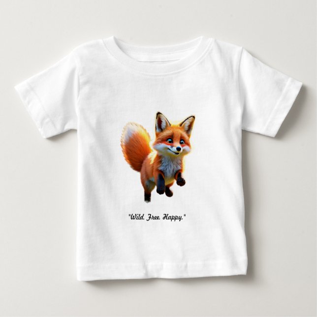 Camiseta De Bebé "Frolic de cola Fox" (Anverso)