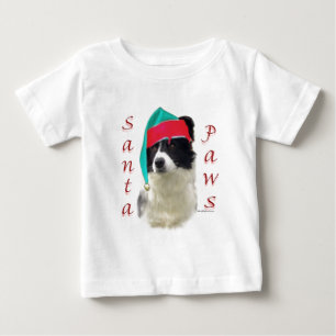 Camiseta De Bebé Frontera Collie Santa Paws