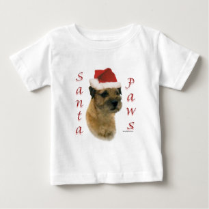 Camiseta De Bebé Frontera Terrier Santa Paws