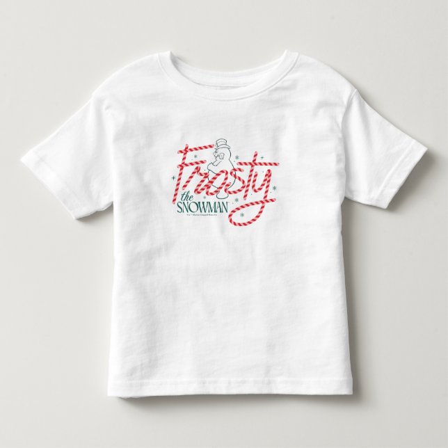 Camiseta De Bebé Frosty the Snowman Candy Cane Logo (Anverso)