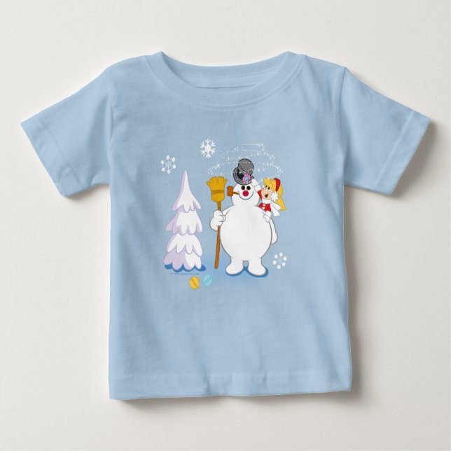 Camiseta De Bebé Frosty the Snowman™ | Frosty & Karen Winter Fun (Anverso)