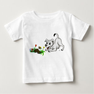 Camiseta De Bebé Frühlingserwachen, Welpe mit Schmetterling