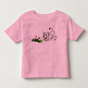 Camiseta De Bebé Frühlingserwachen, Welpe mit Schmetterling