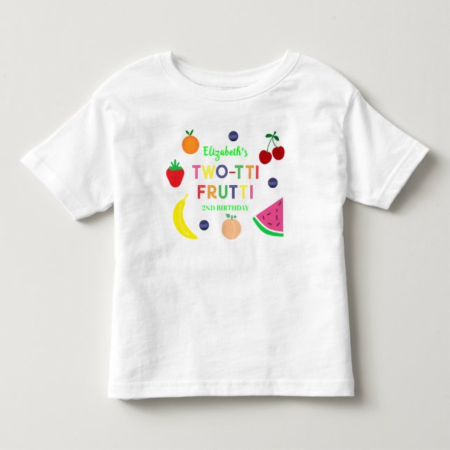 Camiseta De Bebé Fruit Two-tti Frutti 2nd Birthday (Anverso)