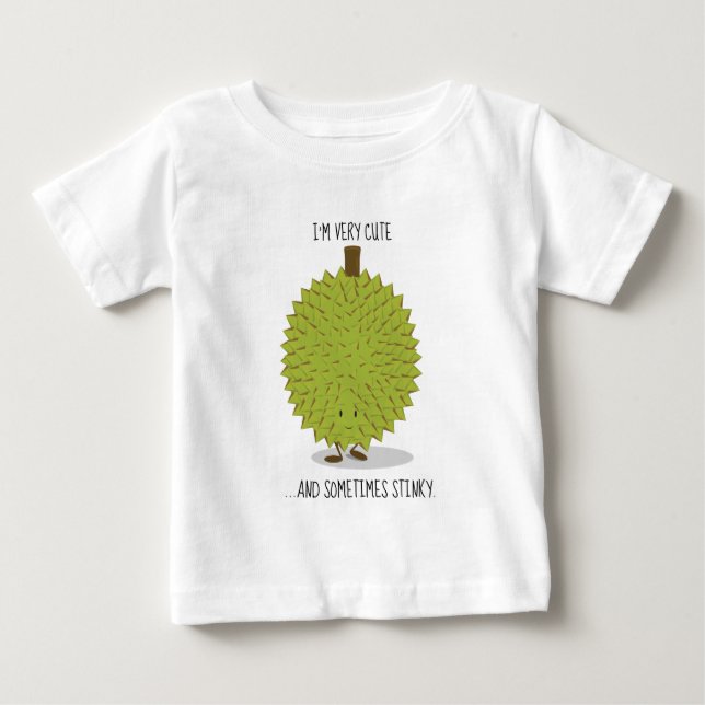 Camiseta De Bebé Fruta Duriosa Muy Cuidada A Veces Estúpida (Anverso)