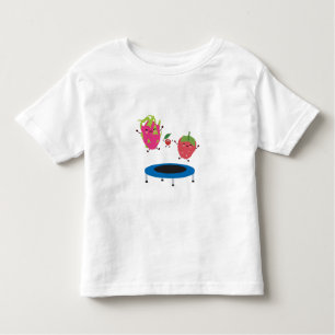 Camiseta De Bebé Fruta Saltando Sobre Trampoline