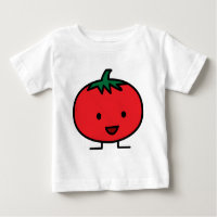 Fruta vegetal roja del tomate feliz