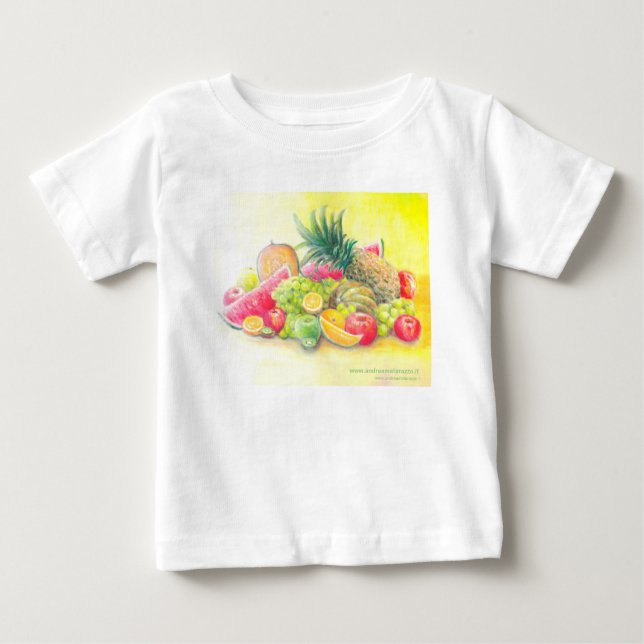 Camiseta De Bebé Frutas felices (Anverso)