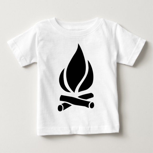 Camiseta De Bebé Fuego de campamento (Anverso)