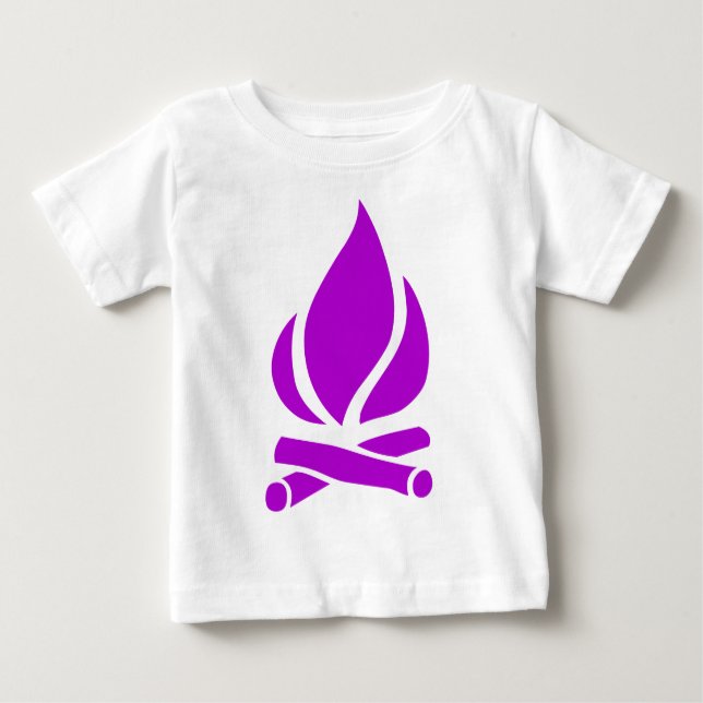 Camiseta De Bebé Fuego de campamento (Anverso)