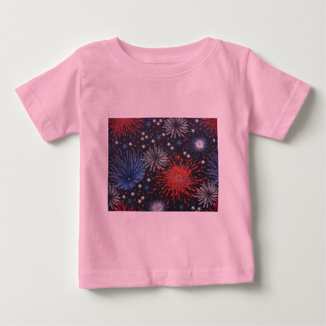 Camiseta De Bebé Fuegos artificiales (Anverso)